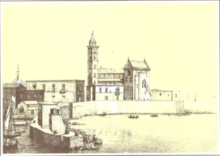 Incisione di veduta di Trani