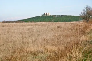 Castel del Monte emerge nel paesaggio dell’Alta Murgia