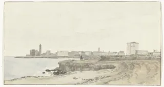 Louis Ducros, Trani vista dal mare, 1778. Rijksmuseum, RP-T-00-492-54.