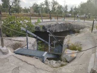 La discesa verso l’ipogeo di Santa Geffa