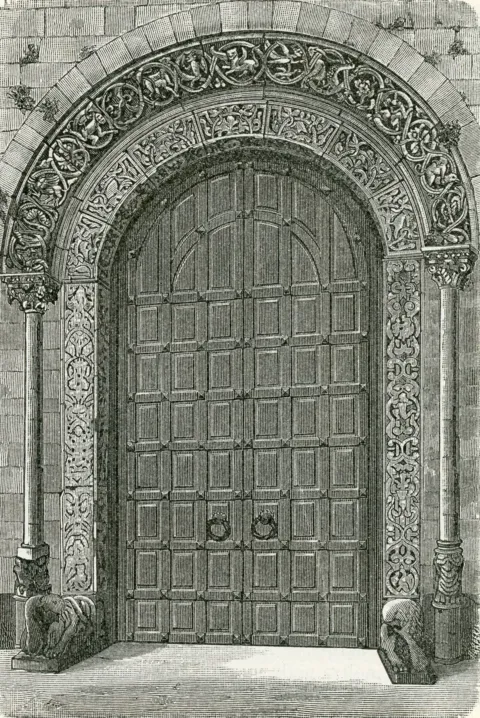 Il portale della Cattedrale in una xilografia del 1898