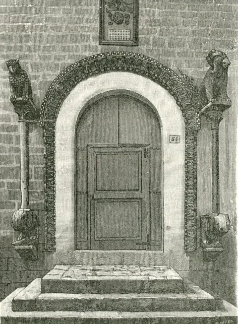 Il portale di San Giacomo in una xilografia del 1898