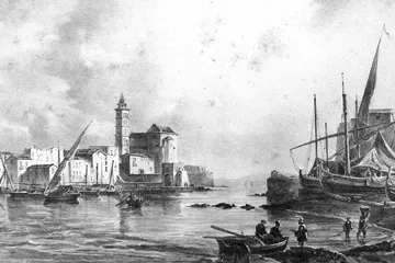 Quadro antico del porto di Trani