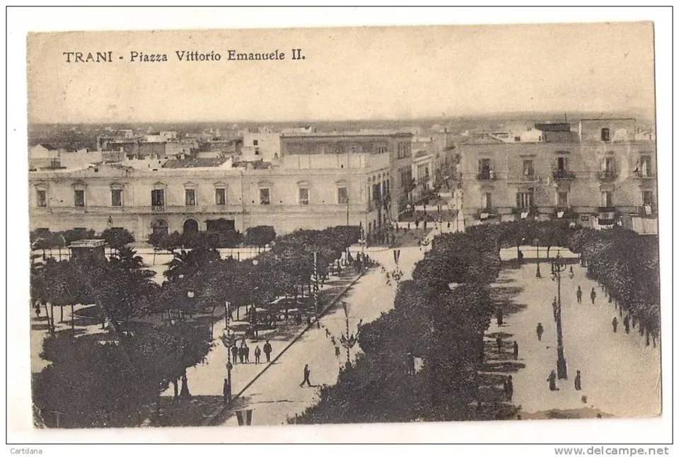 Cartolina d'epoca di viale di Trani