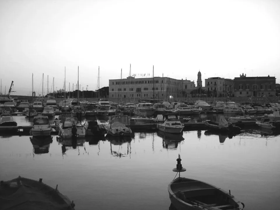 Panorama del porto storico di Trani