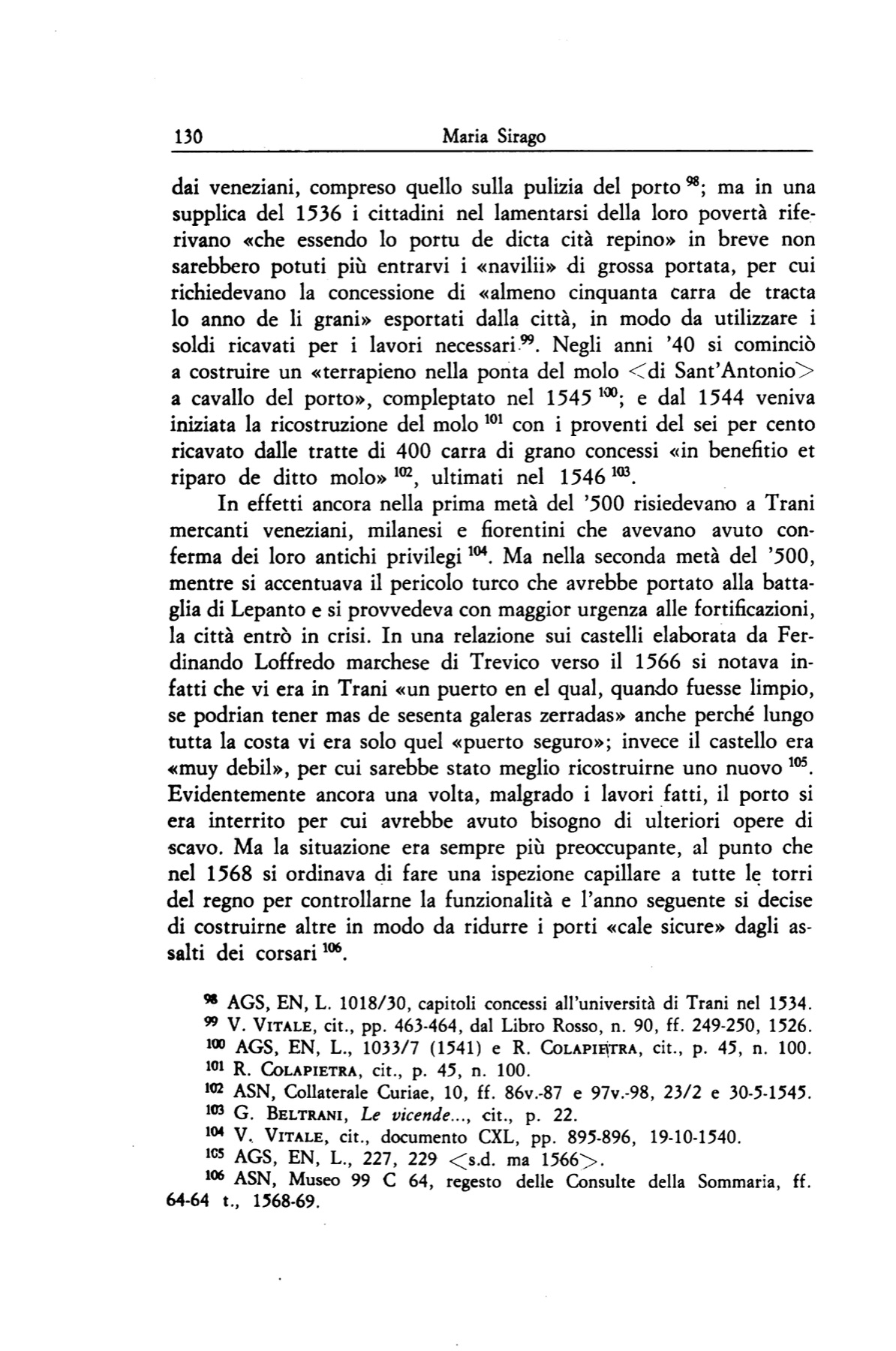 Pagina 130 — Maria Sirago, Archivio Storico Pugliese, 1998