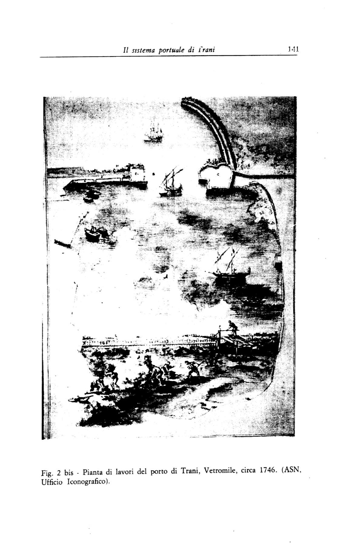 Pagina 141 — Figura 2 bis: pianta del porto di Trani — Maria Sirago, Archivio Storico Pugliese, 1998